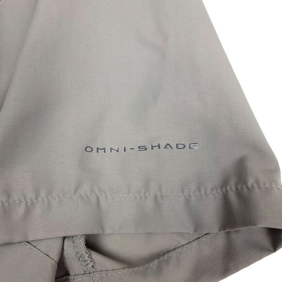 Columbia Kestrel Trail II UPF 50 Button Down Short Sleeve Shirt Gray Mens Medium - Picture 6 of 9